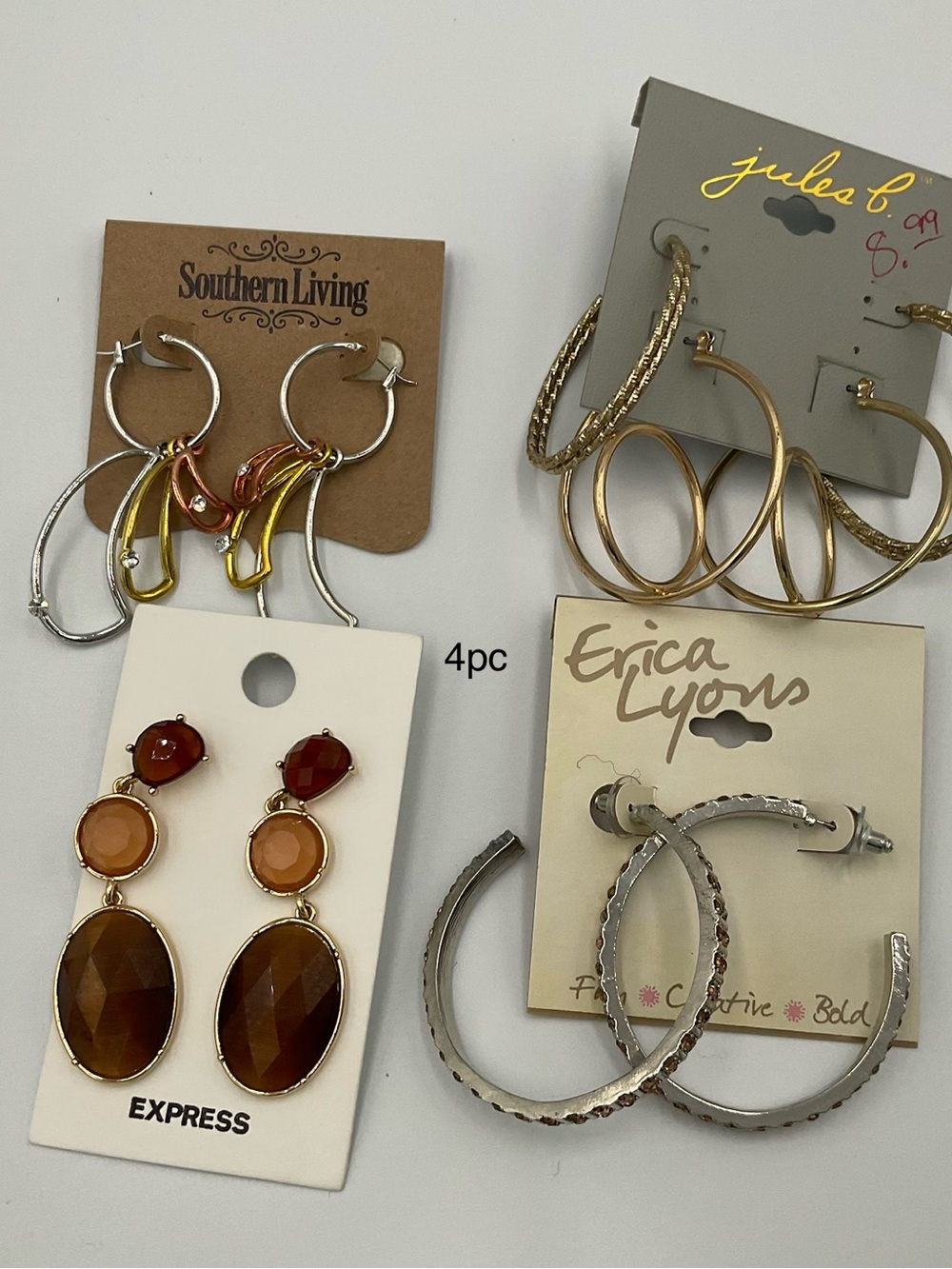 Express Brown and Amber Faceted Drop Earrings - Express